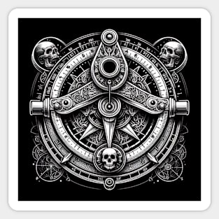 Skull Sextant Sticker